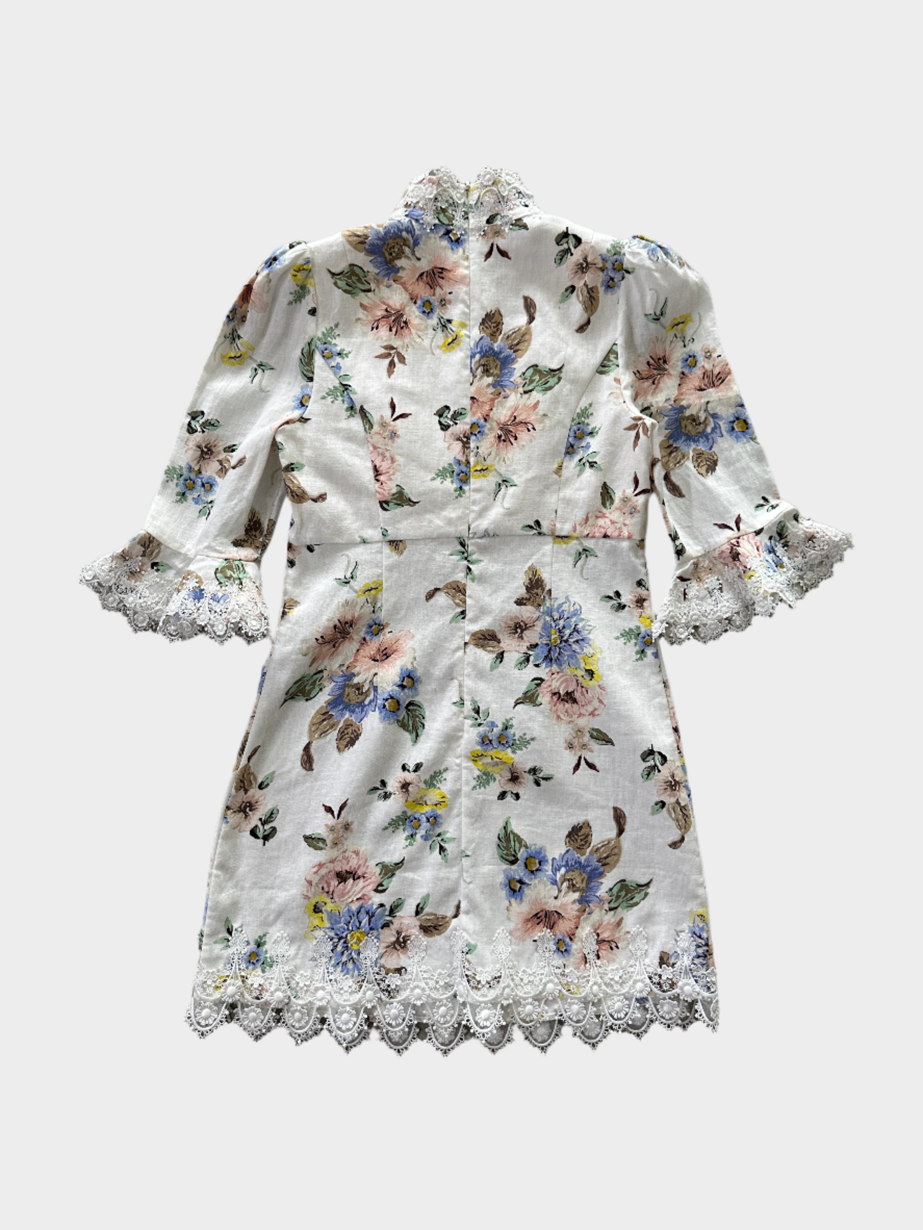 Buttoned Floral Dress