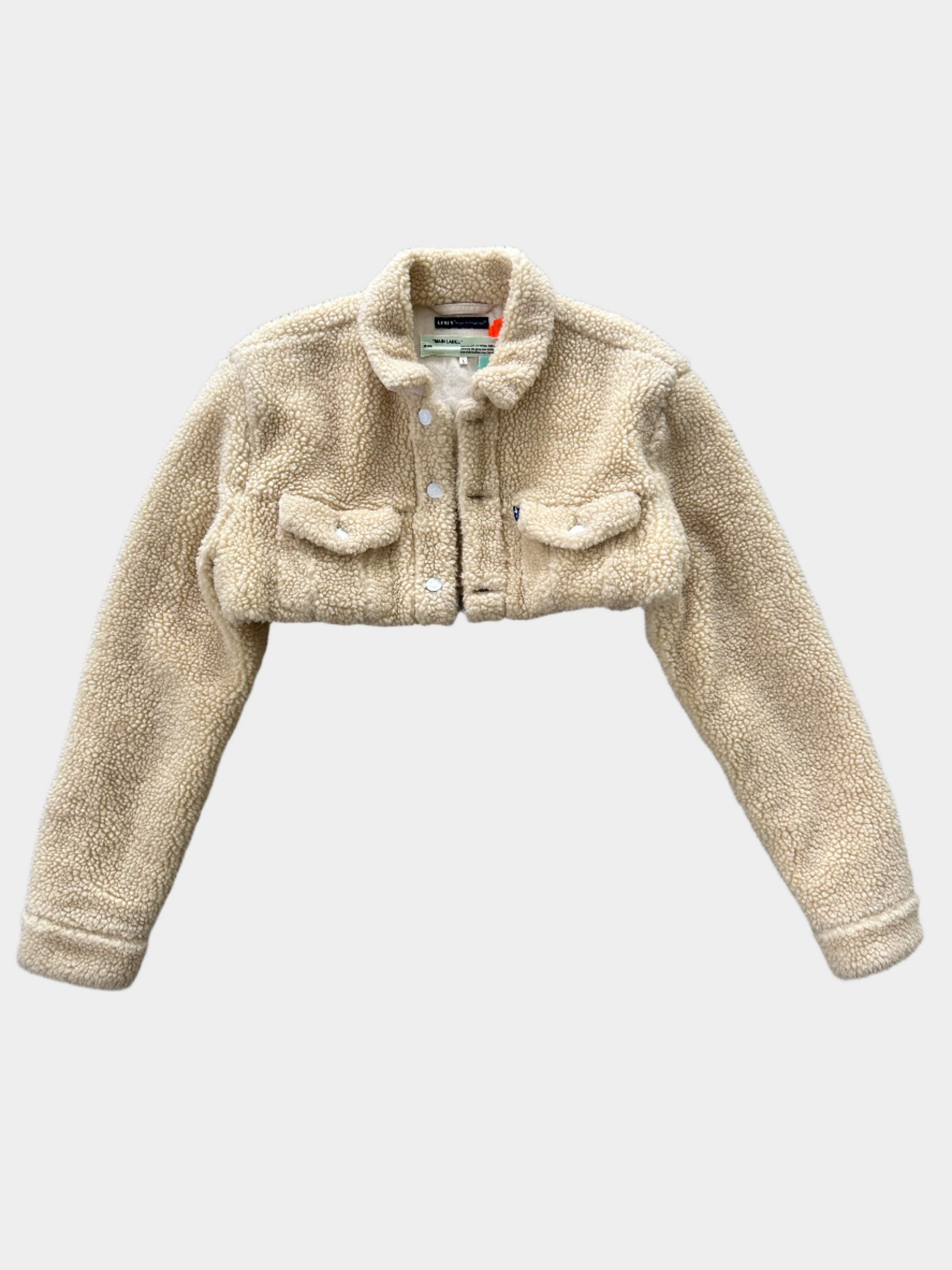 Off White x Levi's Crop Teddy Jacket