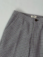 Black and White Checkered Trousers with Black Velvet Bottoms -  | dBlank