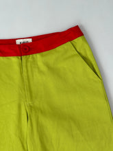 Lime Green Cotton Trousers With Red Details -  | dBlank