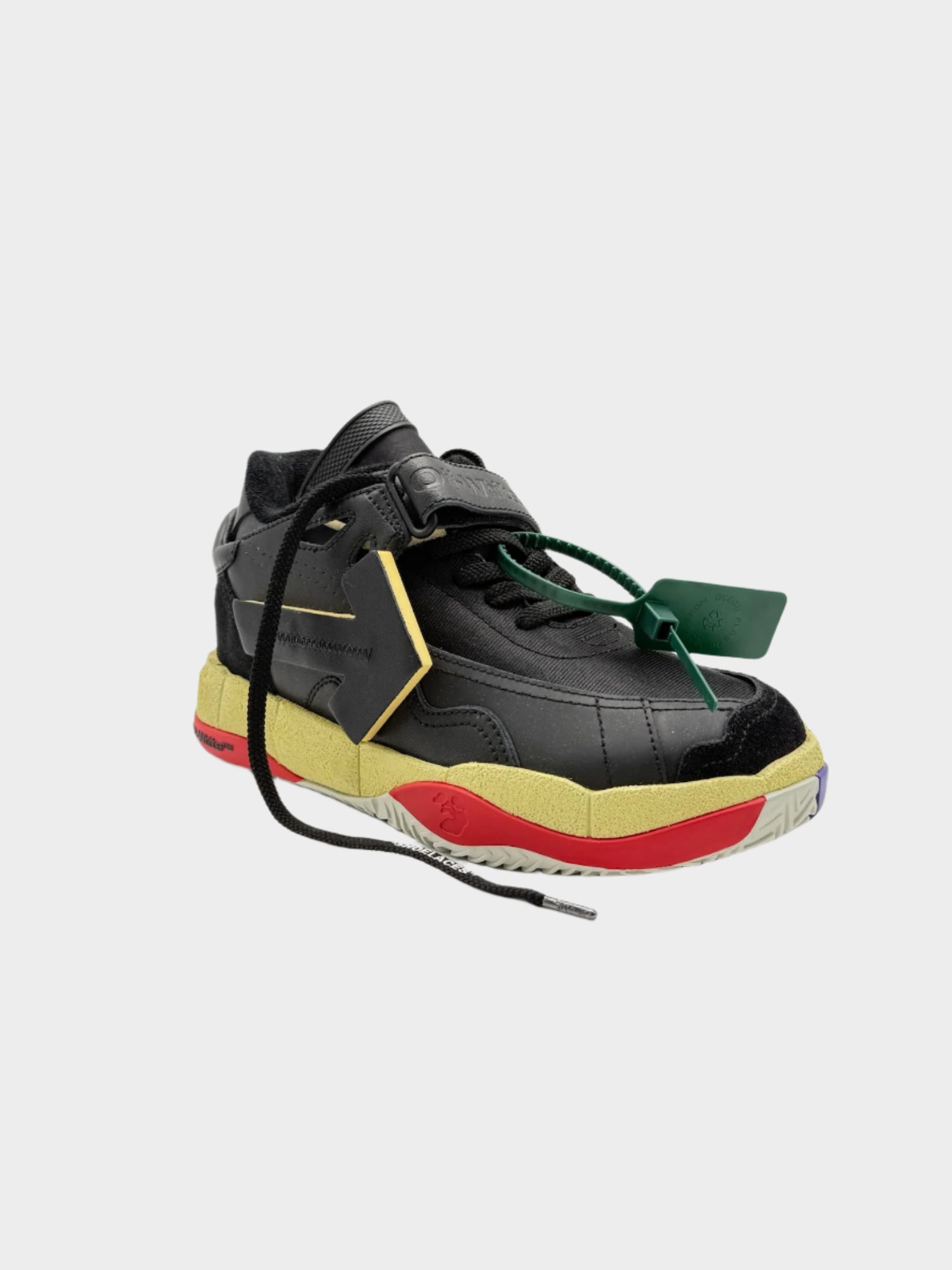 Black Low Top Puzzle Couture Sneakers