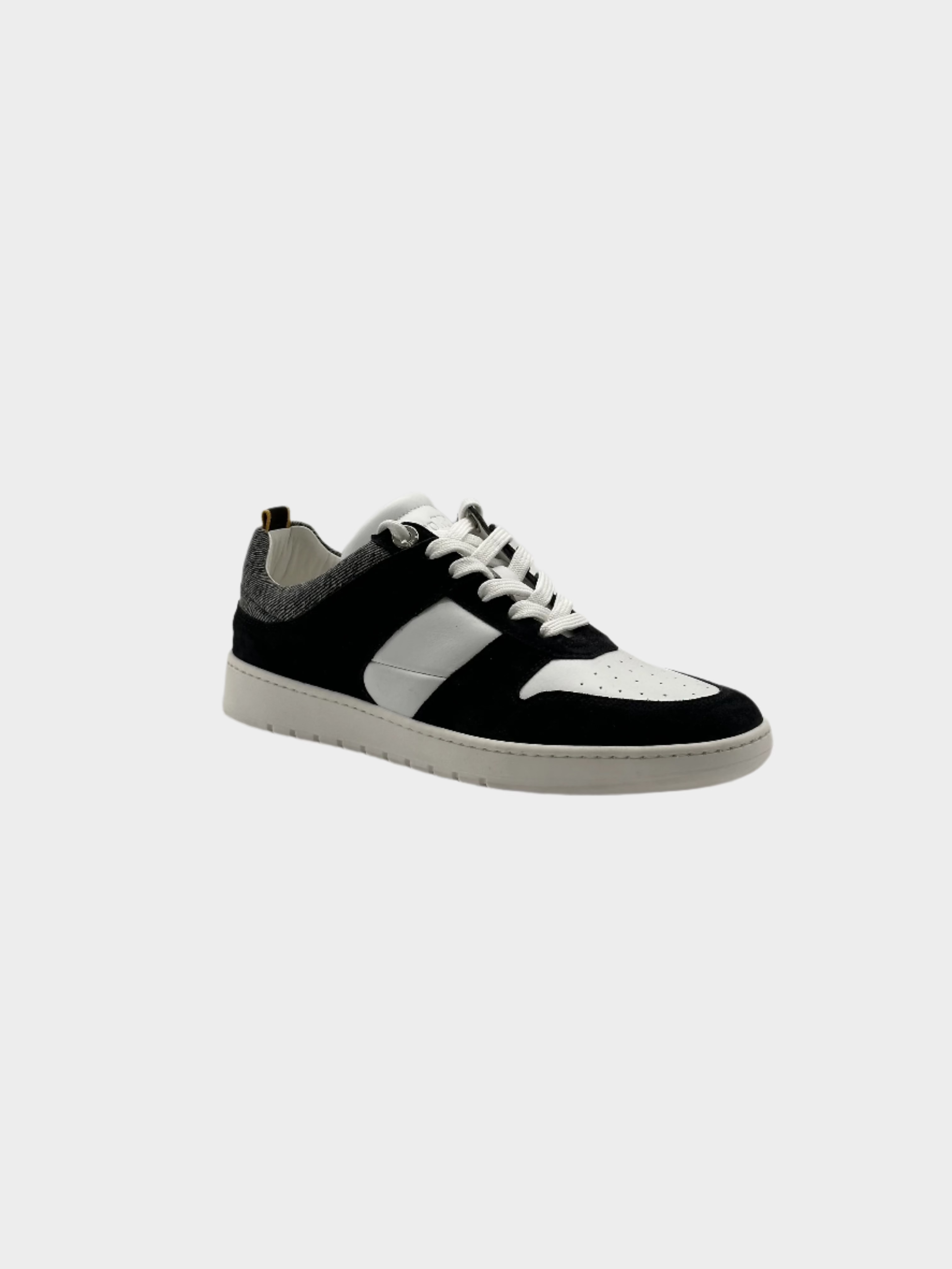 Black Suede And Leather Sneakers