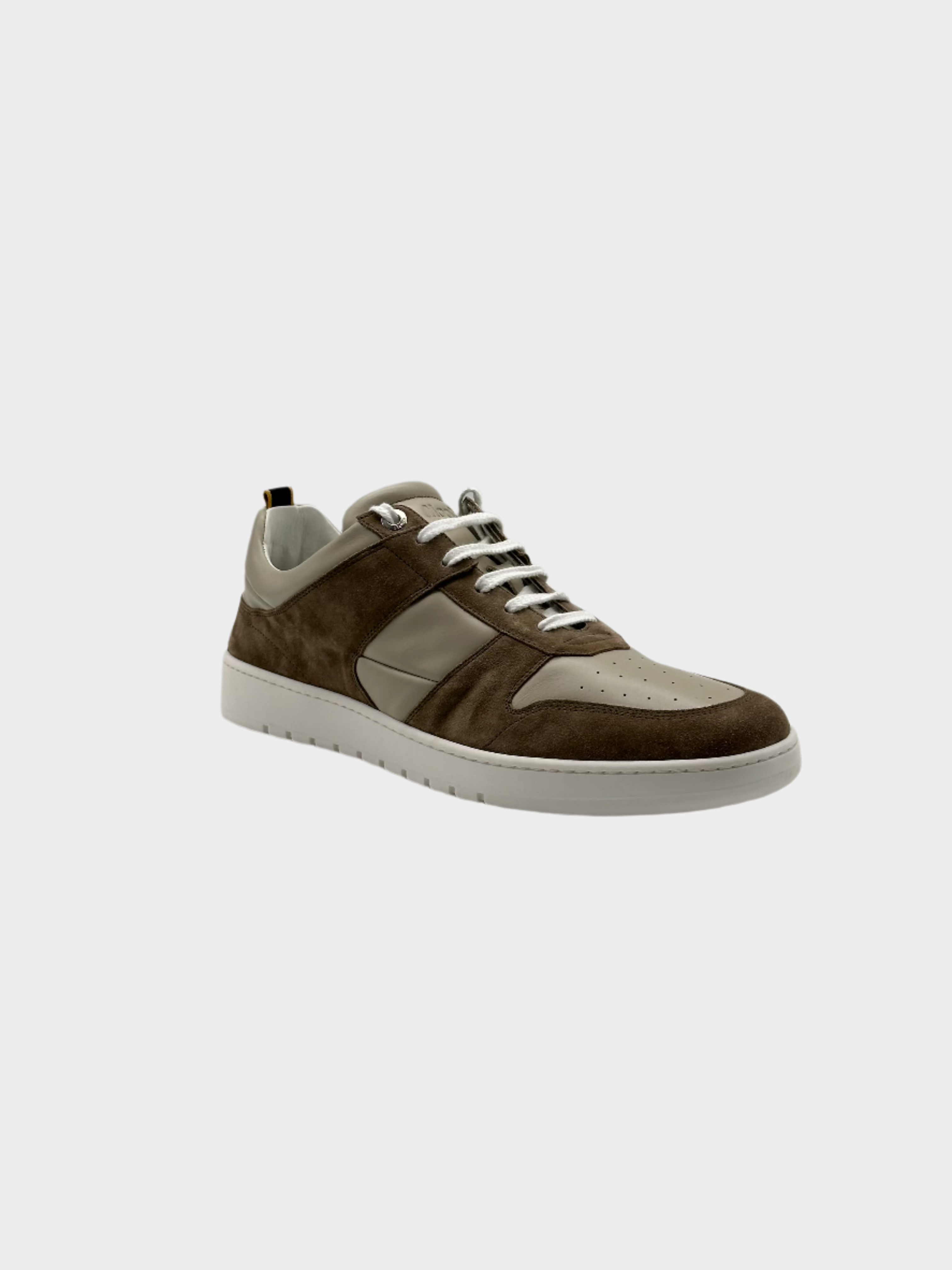 Brown Suede And Leather Sneakers