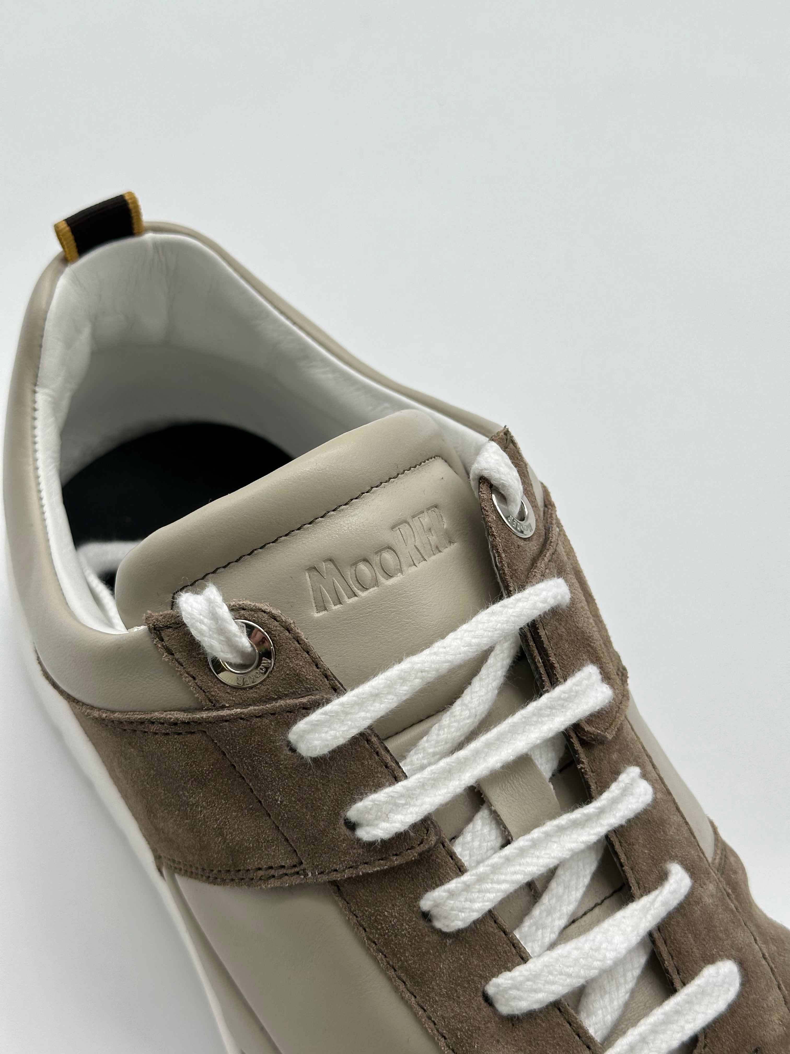 Brown Suede And Leather Sneakers