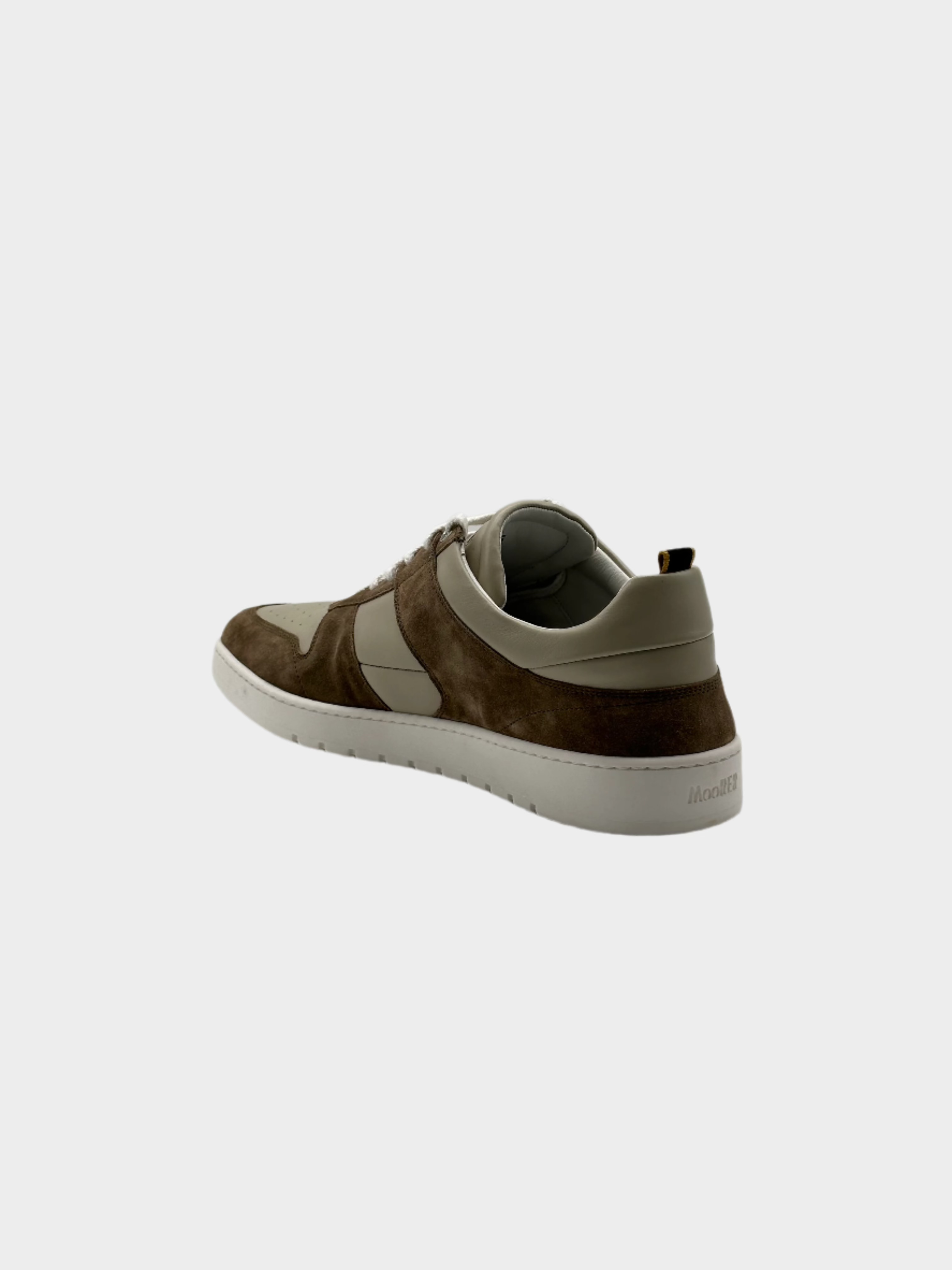 Brown Suede And Leather Sneakers