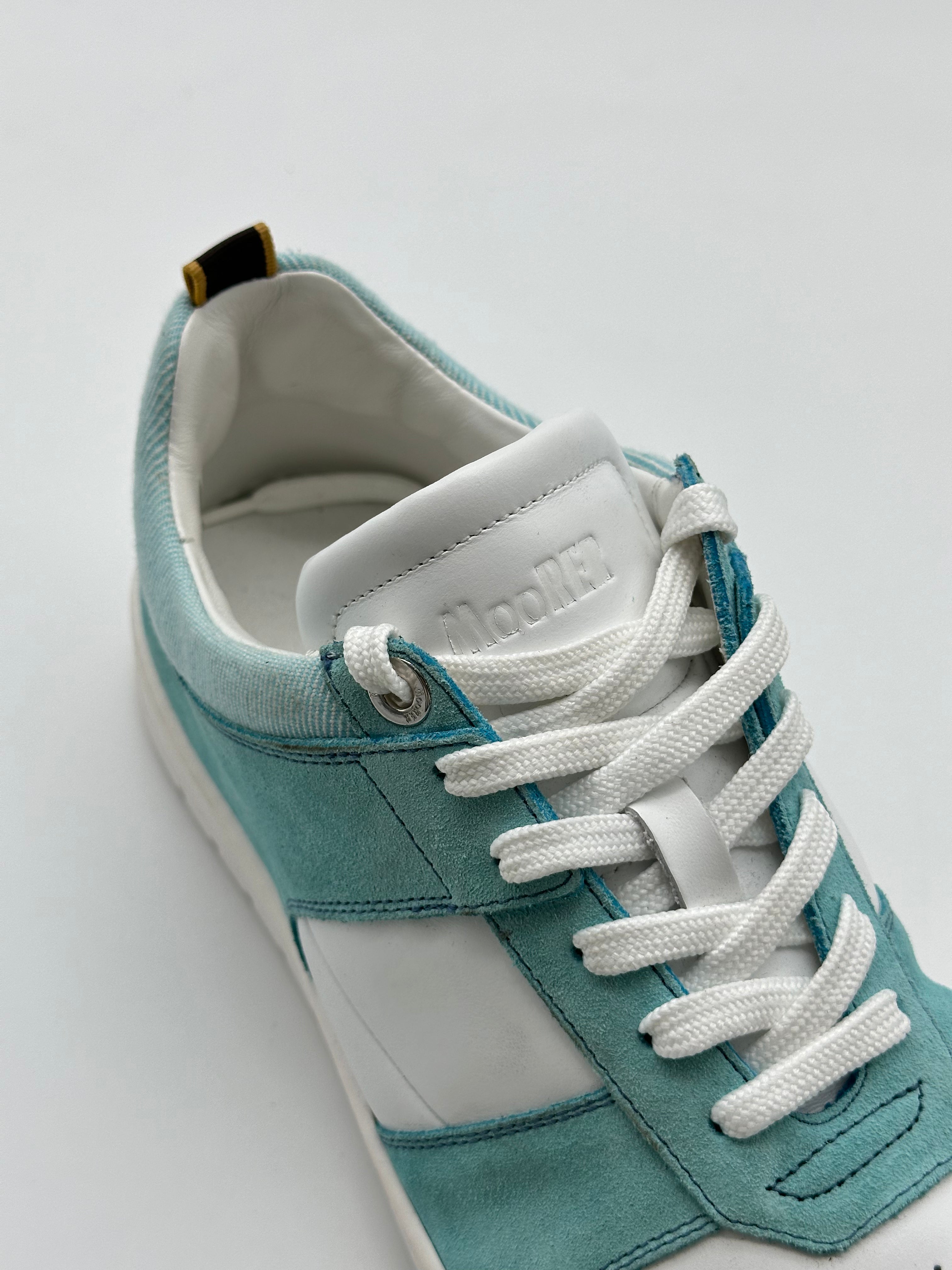 Blue Suede And Leather Sneakers