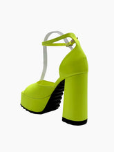 Fluorescent Yellow Platform Sandal -  | dBlank