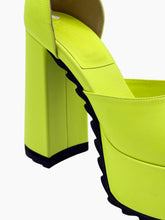 Fluorescent Yellow Platform Sandal -  | dBlank