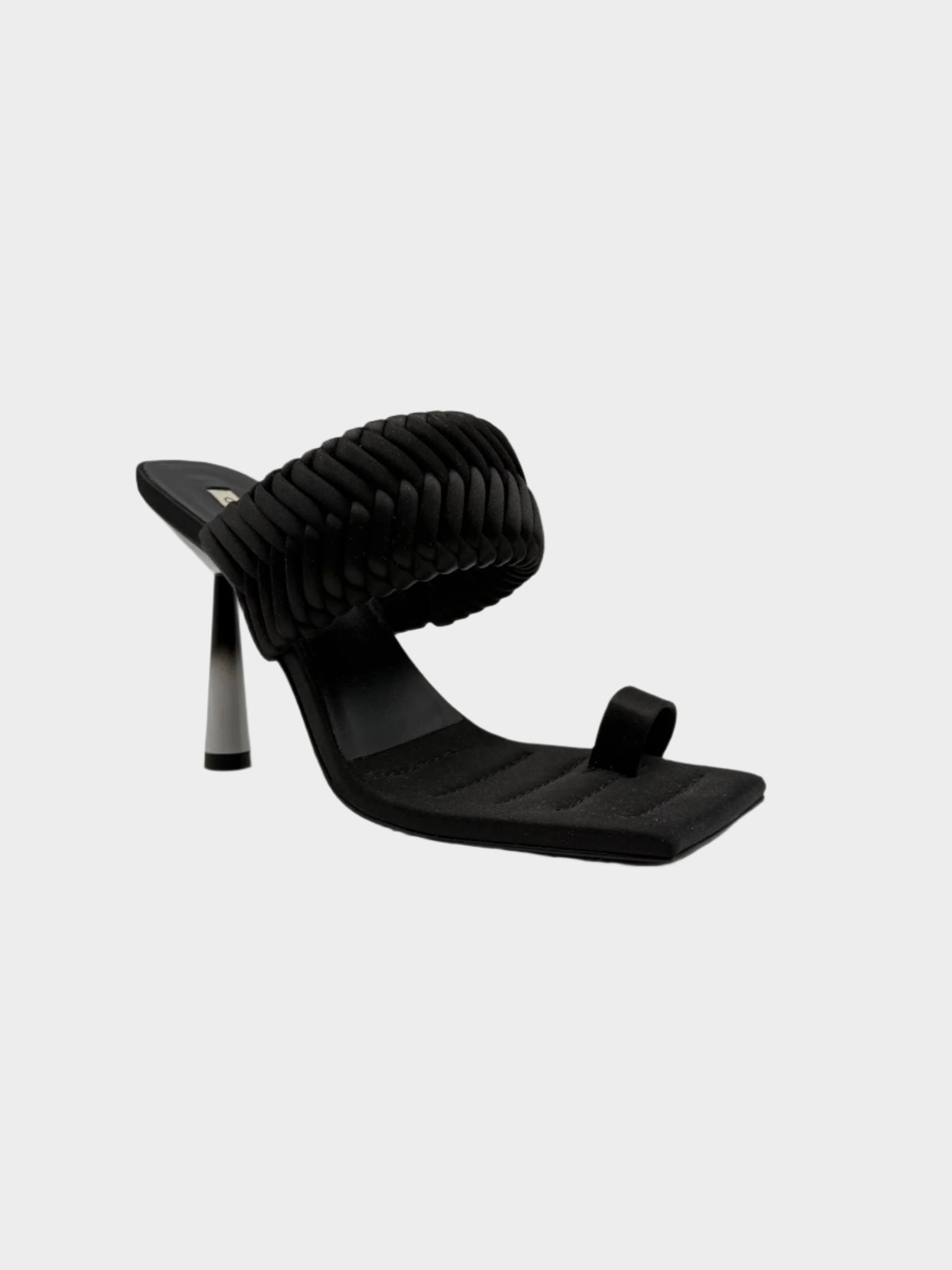 Sandalo Nero In Satin