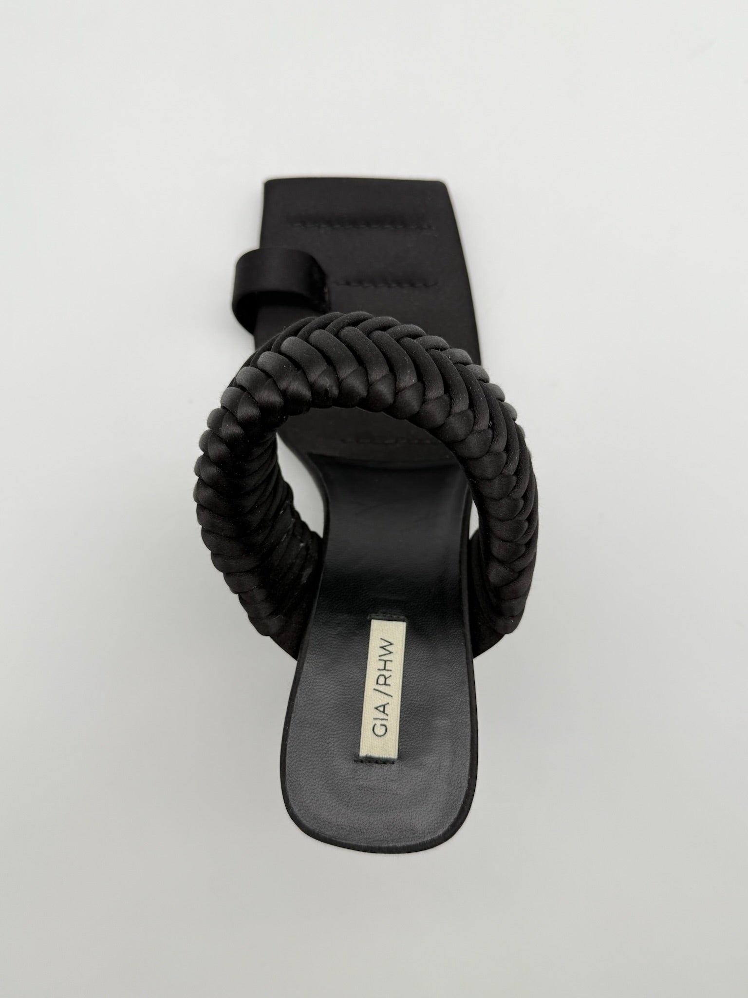 Sandalo Nero In Satin