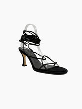 Black suede sandals with laces -  | dBlank