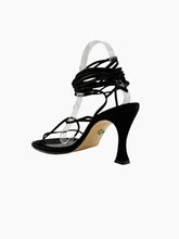 Black suede sandals with laces -  | dBlank