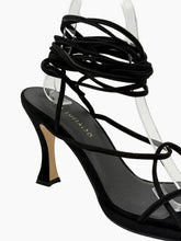 Black suede sandals with laces -  | dBlank