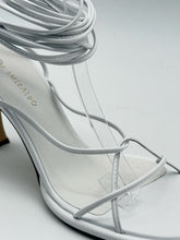 White Leather Sandals with Laces -  | dBlank