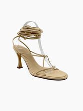 Biege Leather Sandals With Laces -  | dBlank