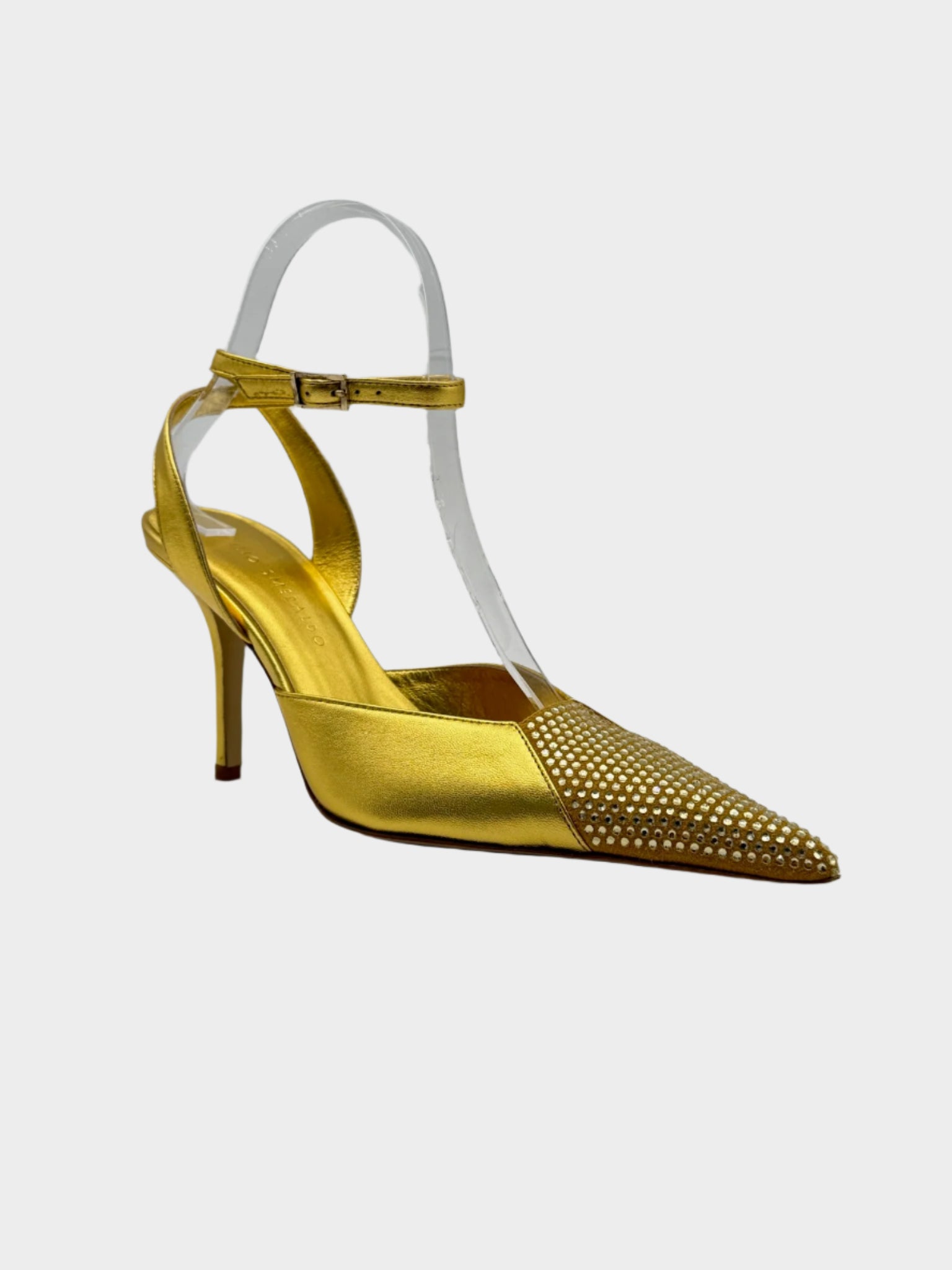 Décolleté Oro Con Punta Strass