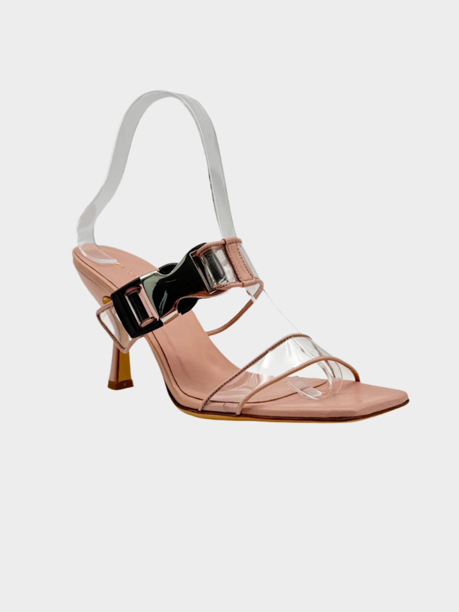 Sandali Rosa Con Fibbia Maxi