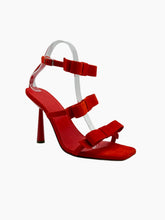 Red Suede Sandals with Bows -  | dBlank