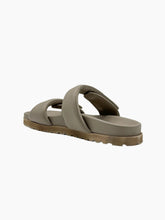 Grey Leather Sandals With Double Strap -  | dBlank