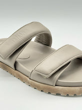 Grey Leather Sandals With Double Strap -  | dBlank