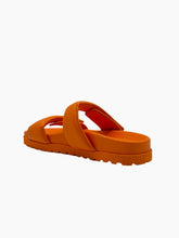 Orange Leather Sandals with Double Strap -  | dBlank