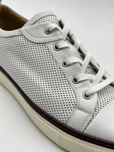 Perforated Leather Sneakers - White | dBlank