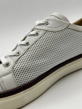 Perforated Leather Sneakers - White | dBlank
