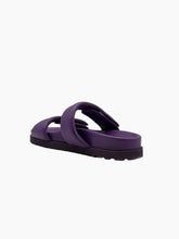 Purple Leather Sandals With Double Strap -  | dBlank