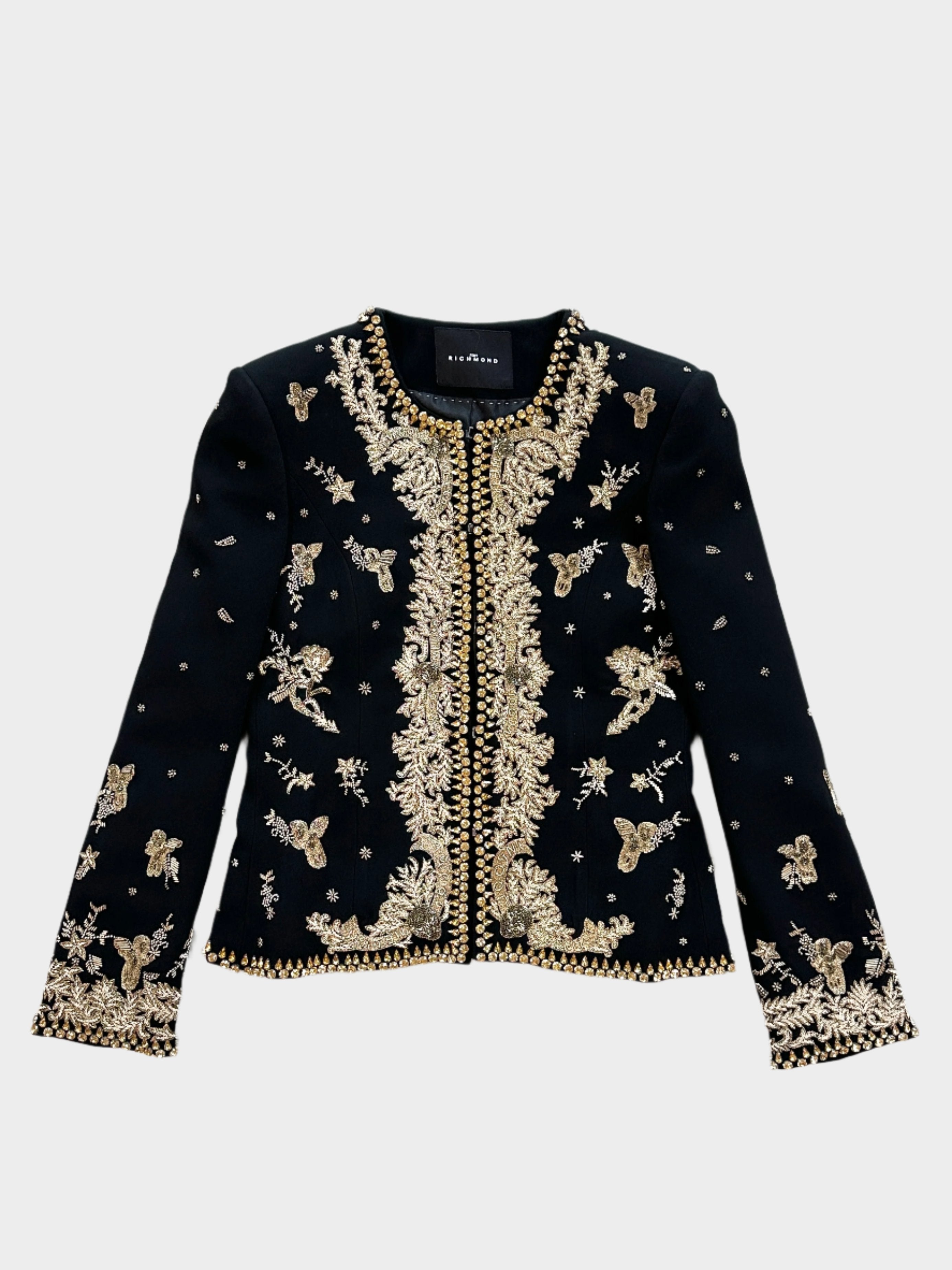 Gold Embroidery & Rhinestones Jacket