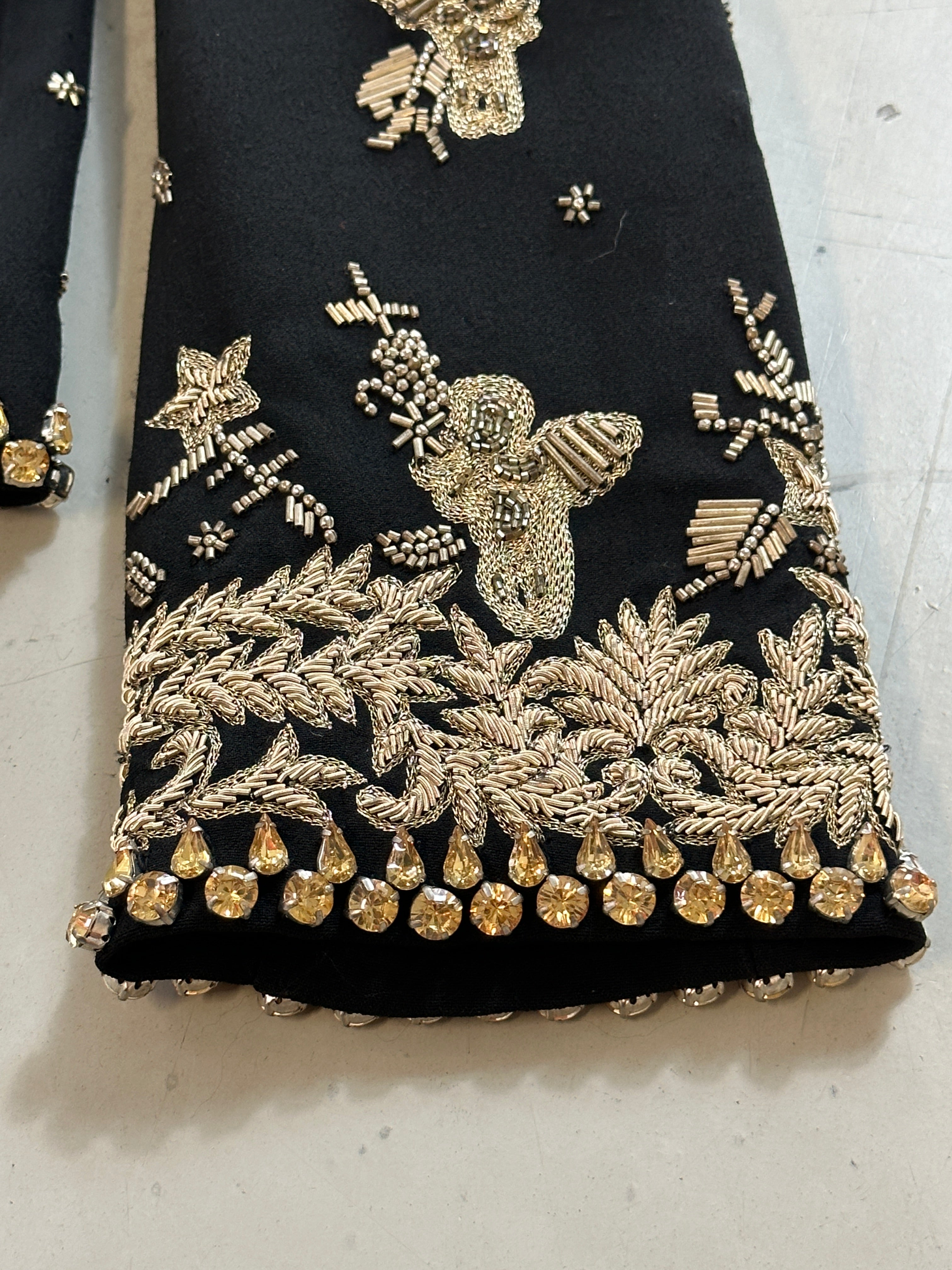 Gold Embroidery & Rhinestones Jacket