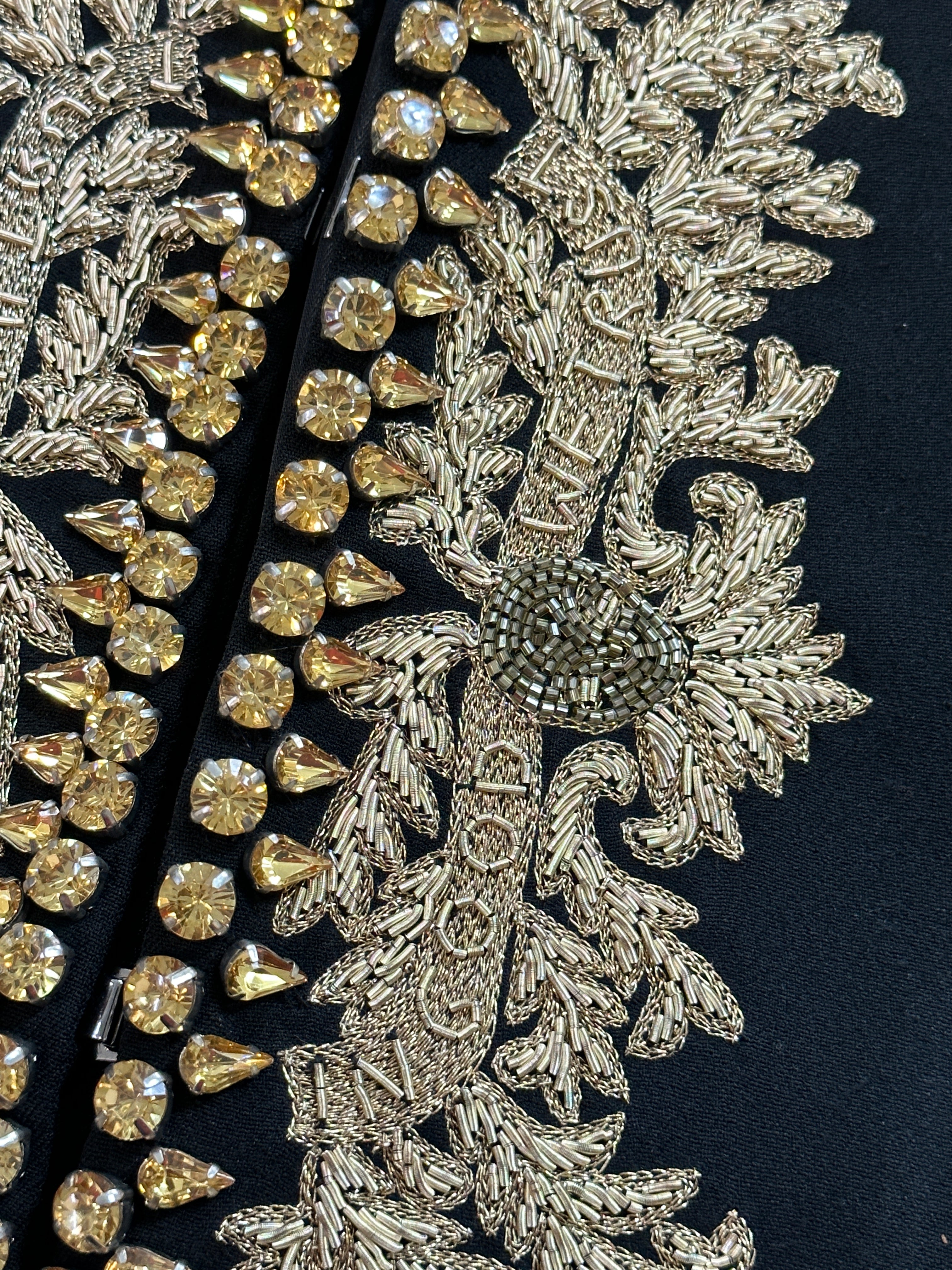 Gold Embroidery & Rhinestones Jacket