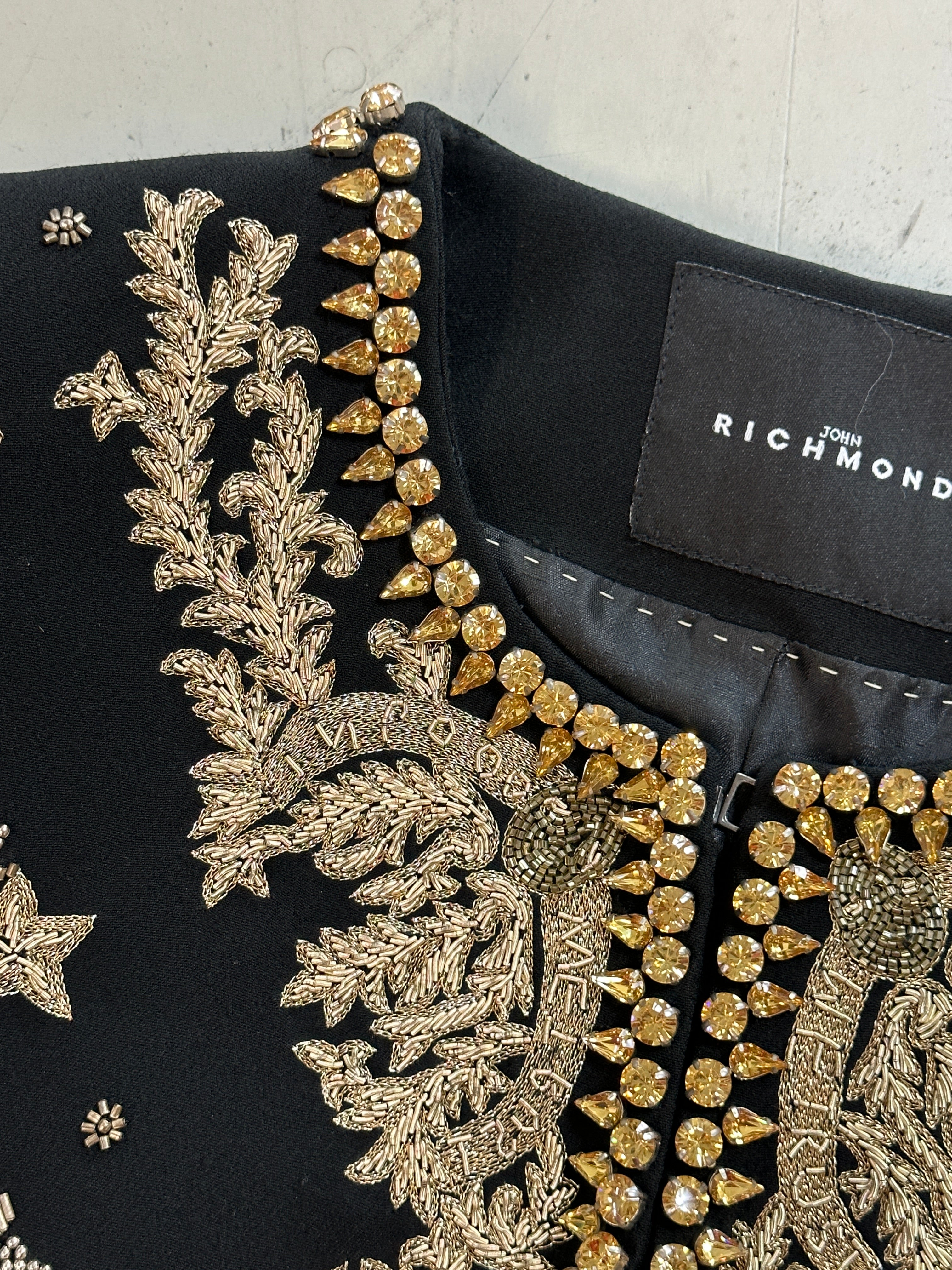 Gold Embroidery & Rhinestones Jacket