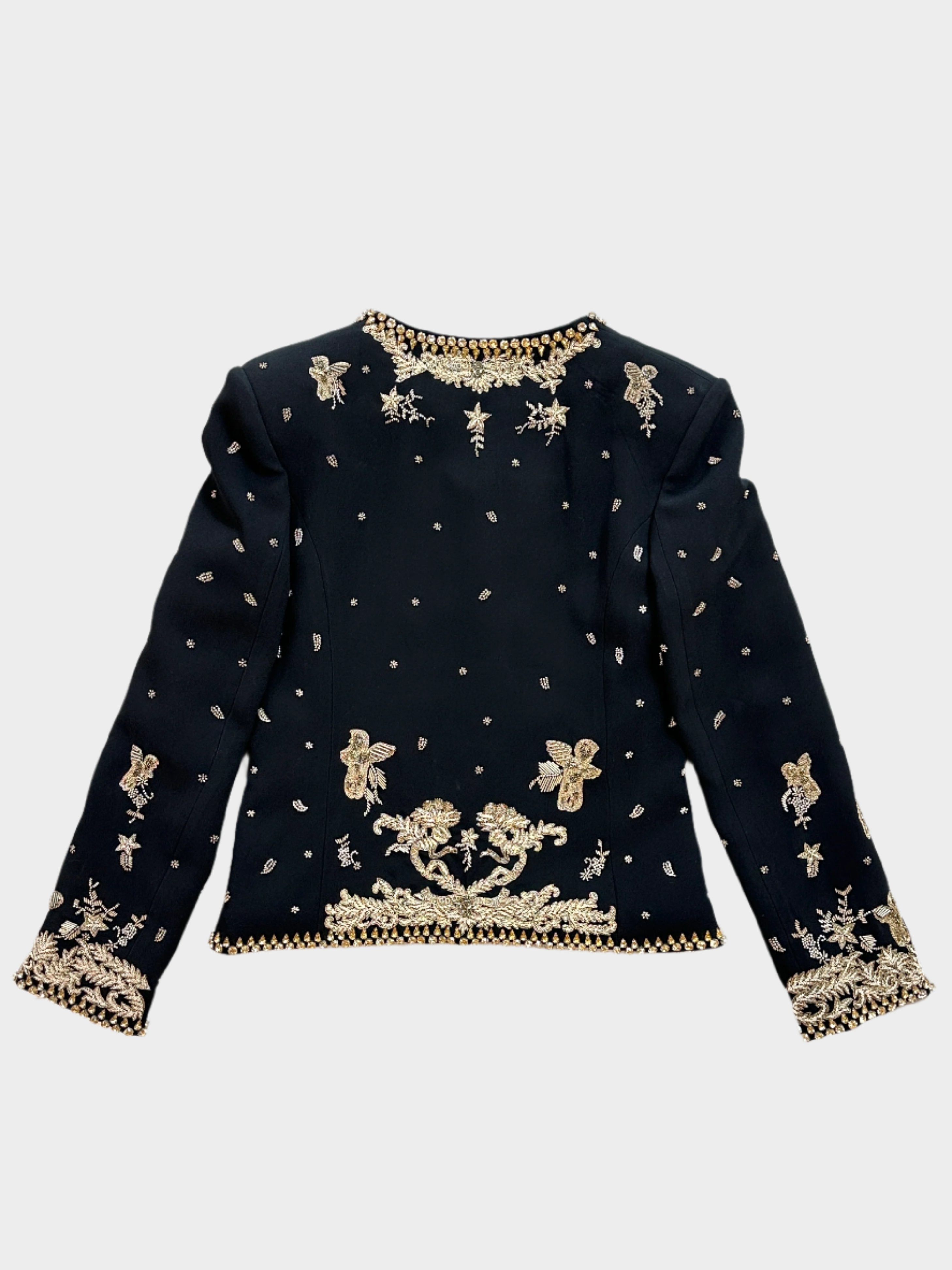 Gold Embroidery & Rhinestones Jacket