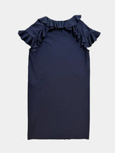 Blue Dress With Ruffle Sleeves -  | dBlank