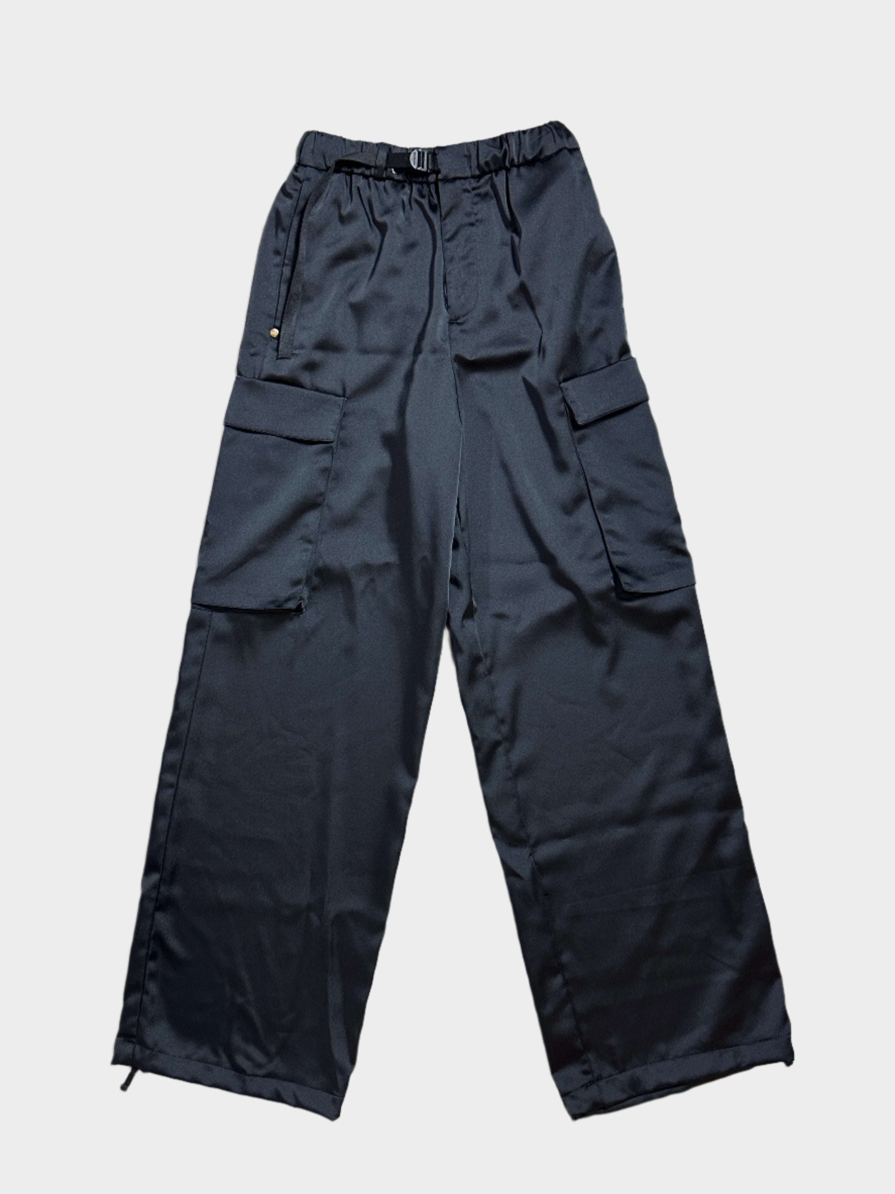 Satin Cargo Pants