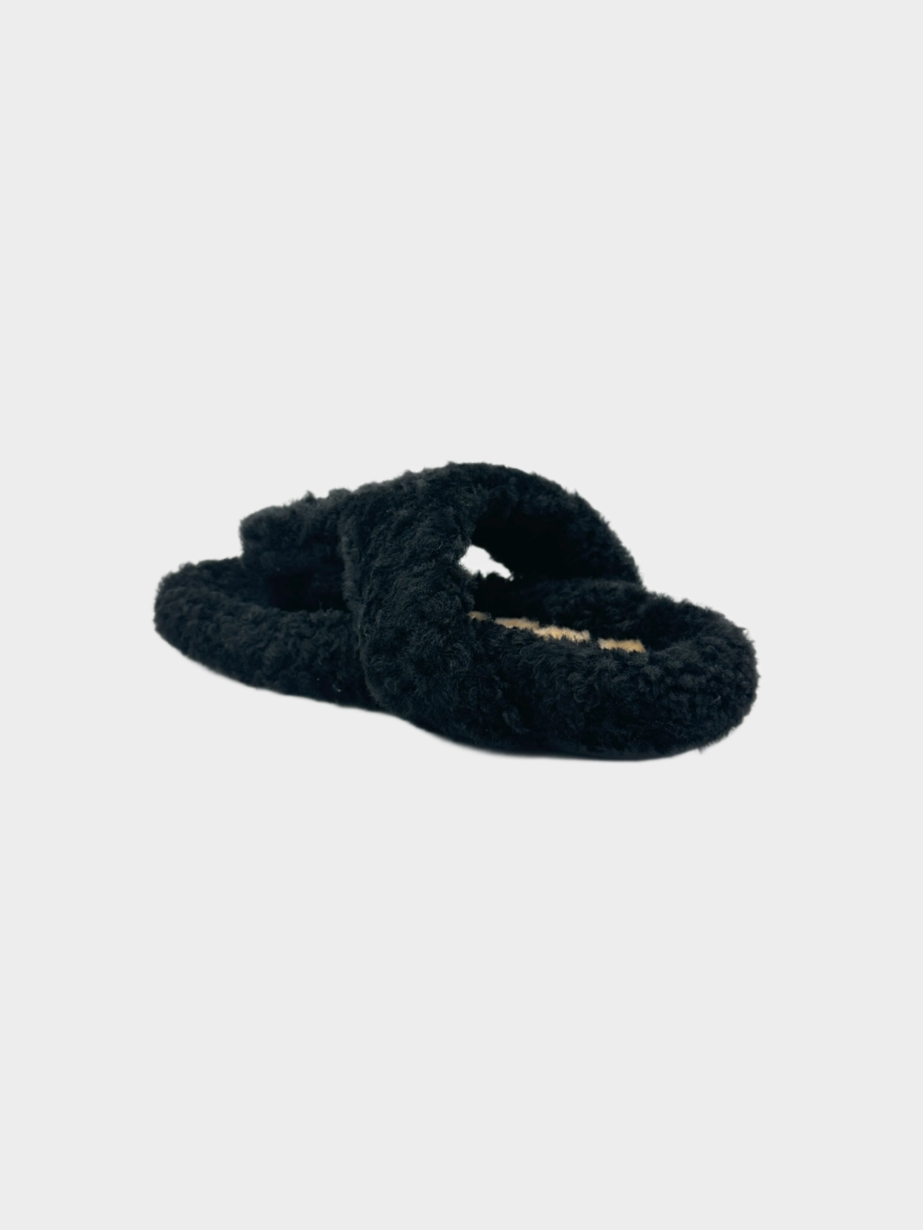 Sheepskin Sandal Black