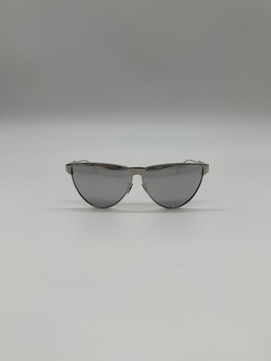 Silver Stoned Mirror Sunglasses