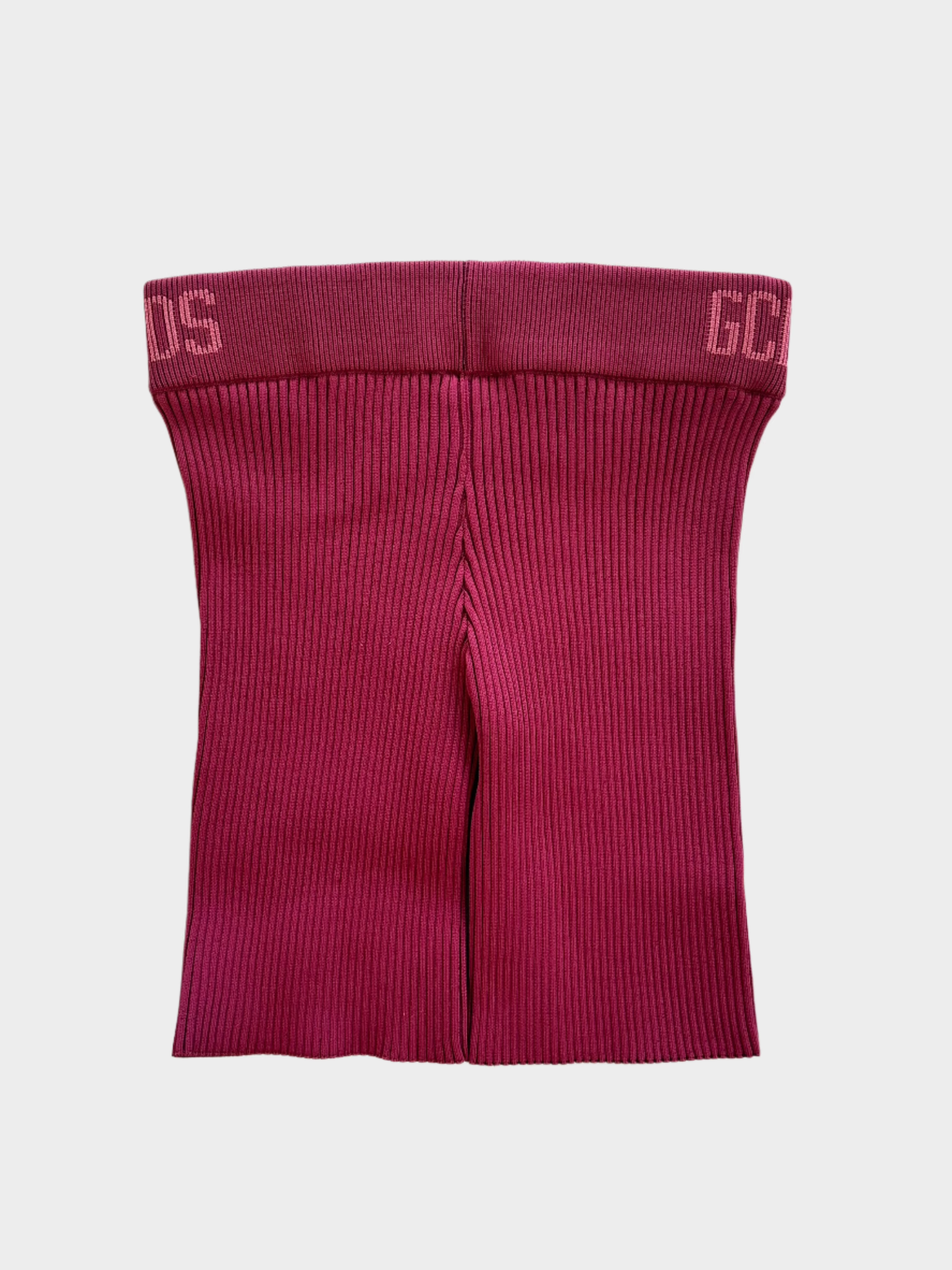 Bordeaux Ribbed Shorts