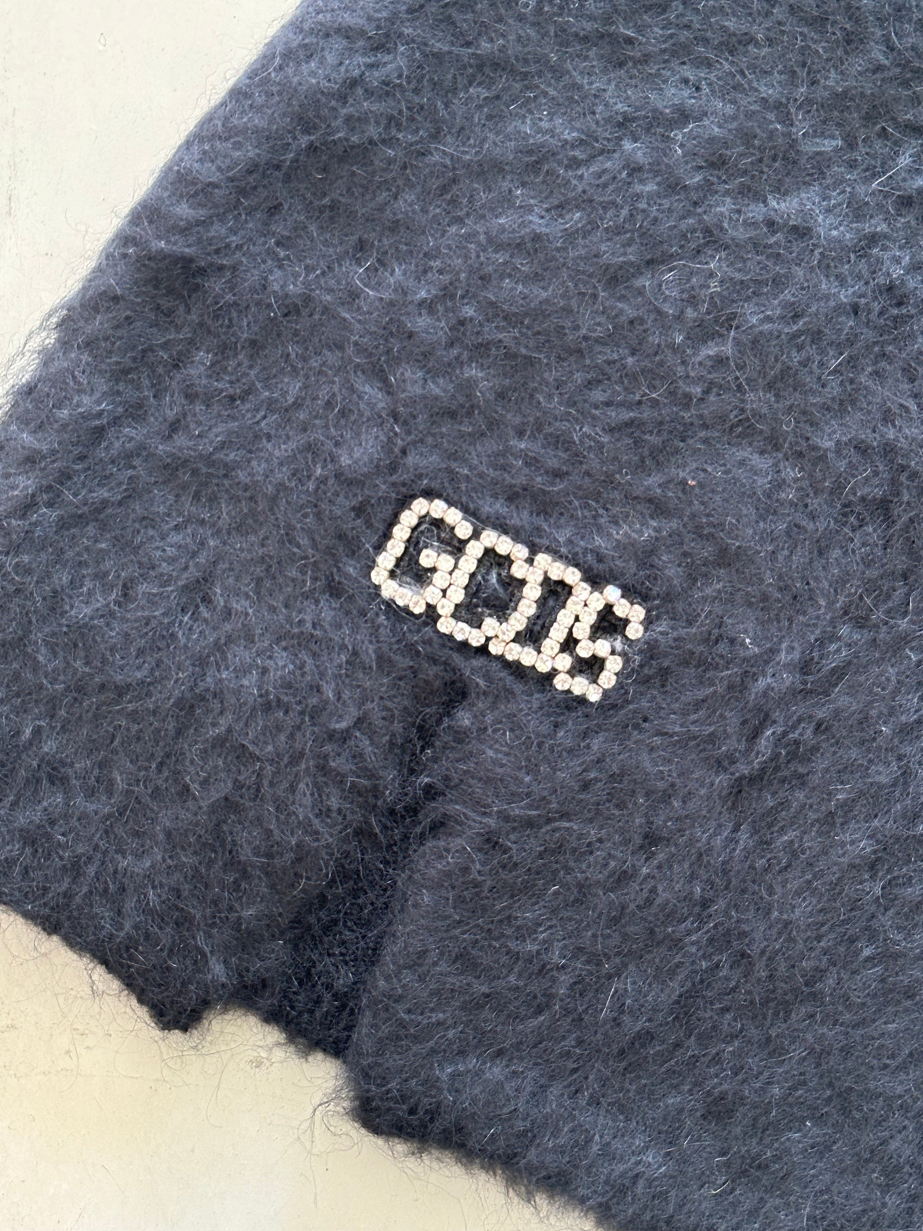 Logo Mohair Mini Skirt