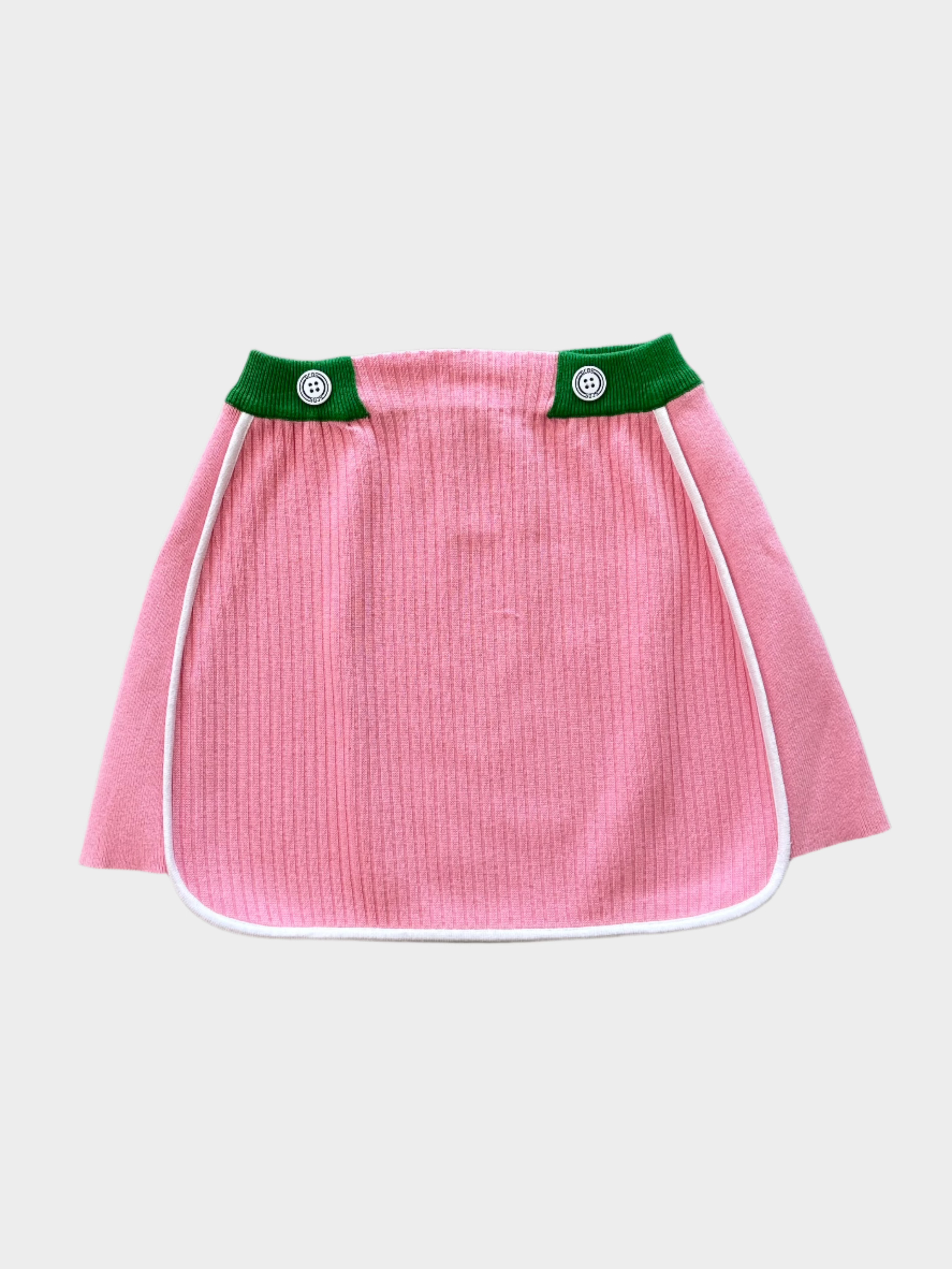 Pink Ribbed Mini Skirt