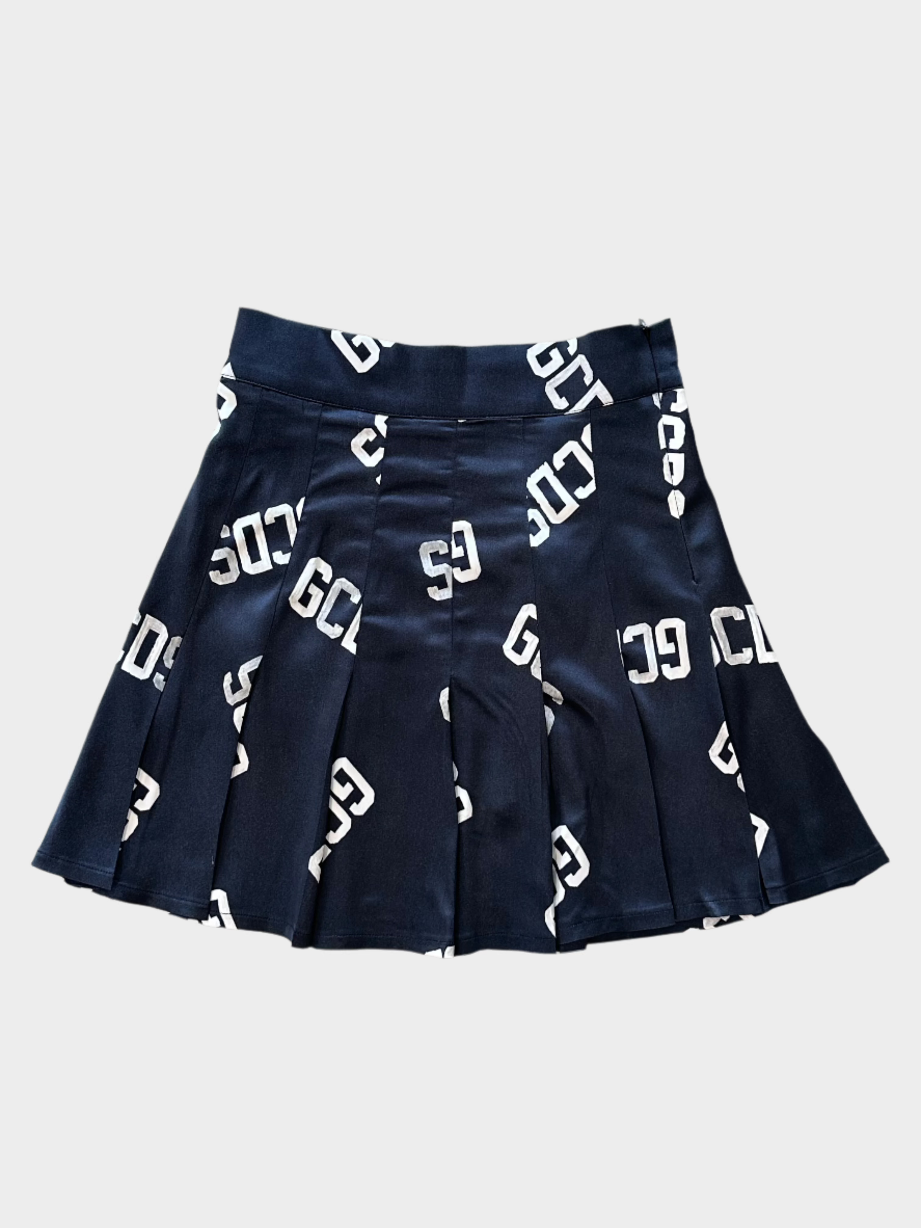 Monogram Pleated Skirt