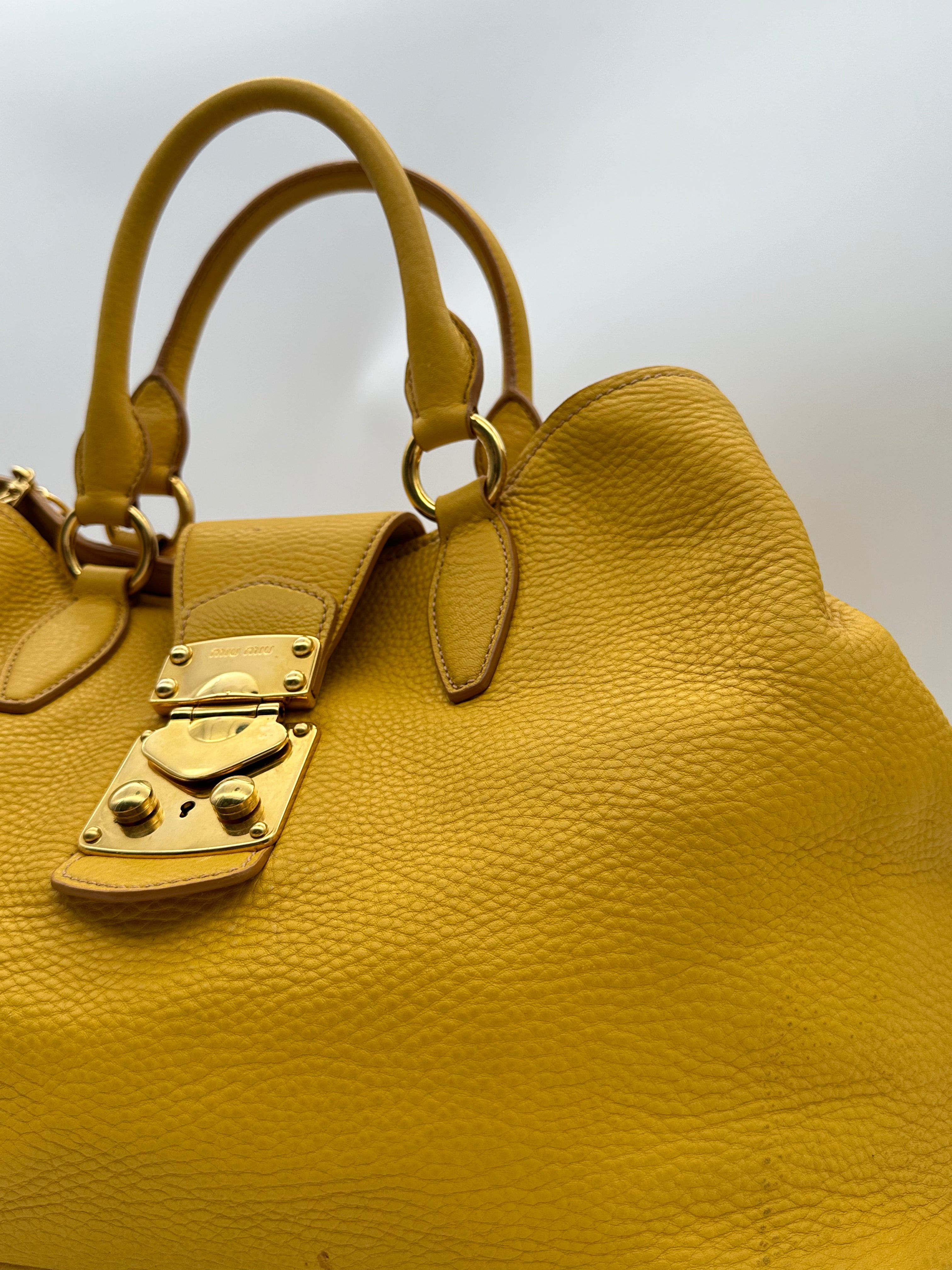 Yellow Leather Handbag