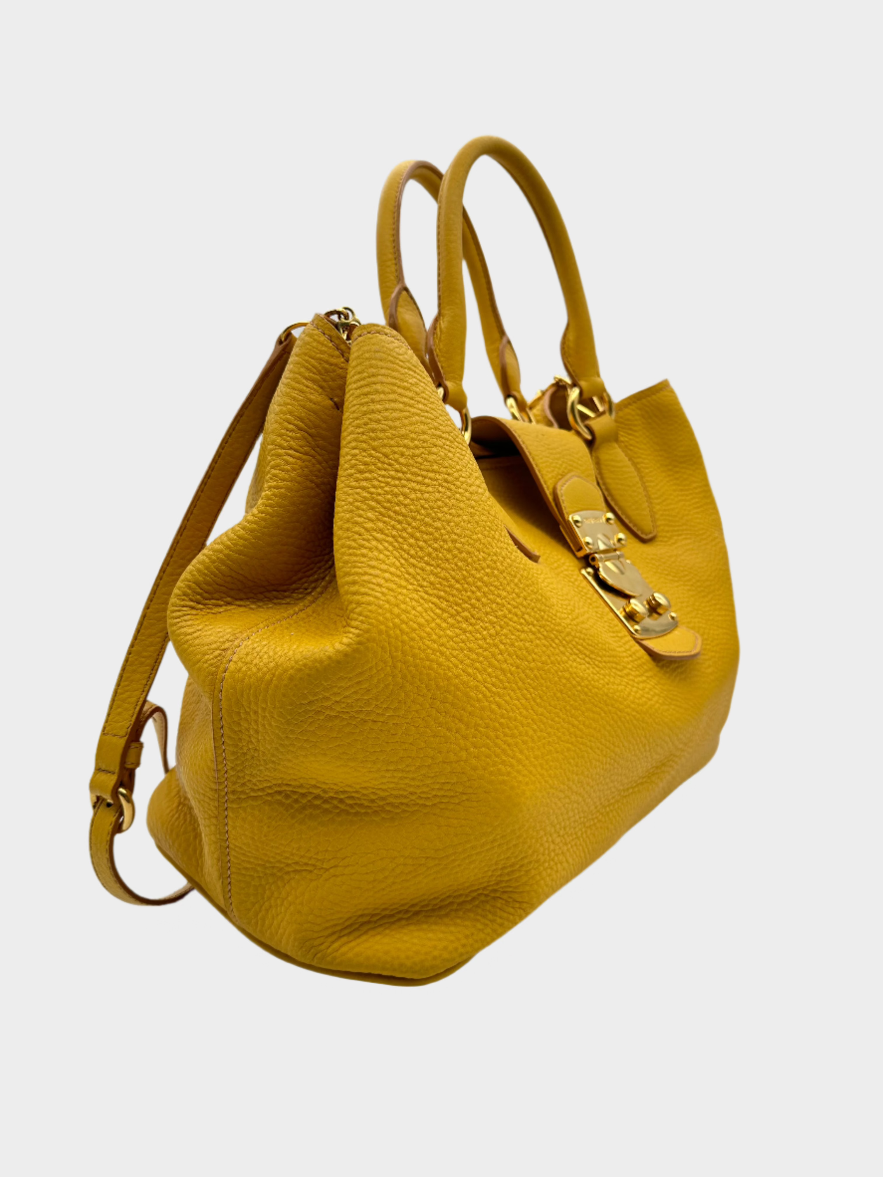 Yellow Leather Handbag