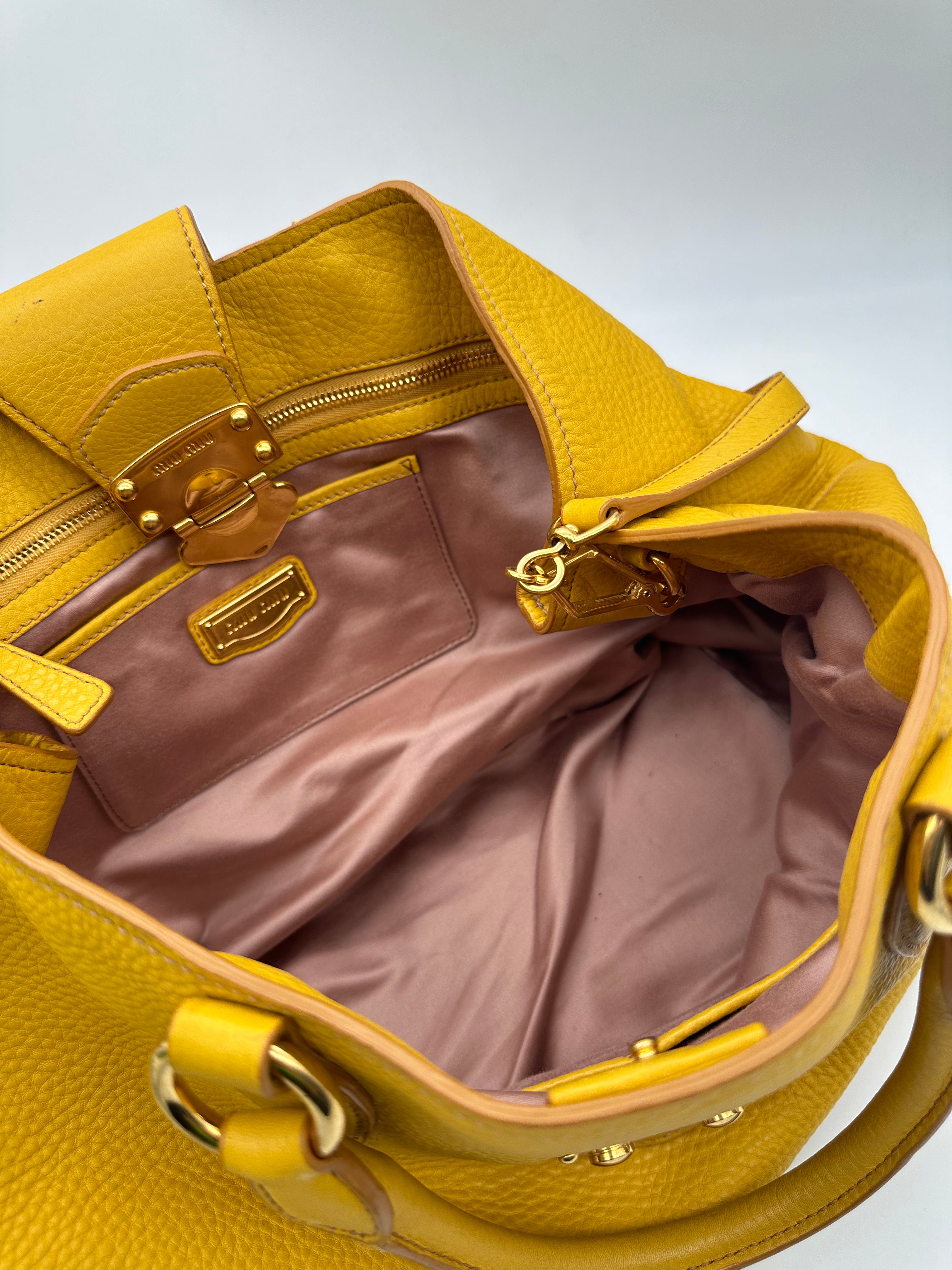 Yellow Leather Handbag