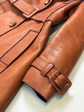 Trench in Pelle con Collo in Pelliccia -  | dBlank