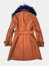 Trench in Pelle con Collo in Pelliccia -  | dBlank