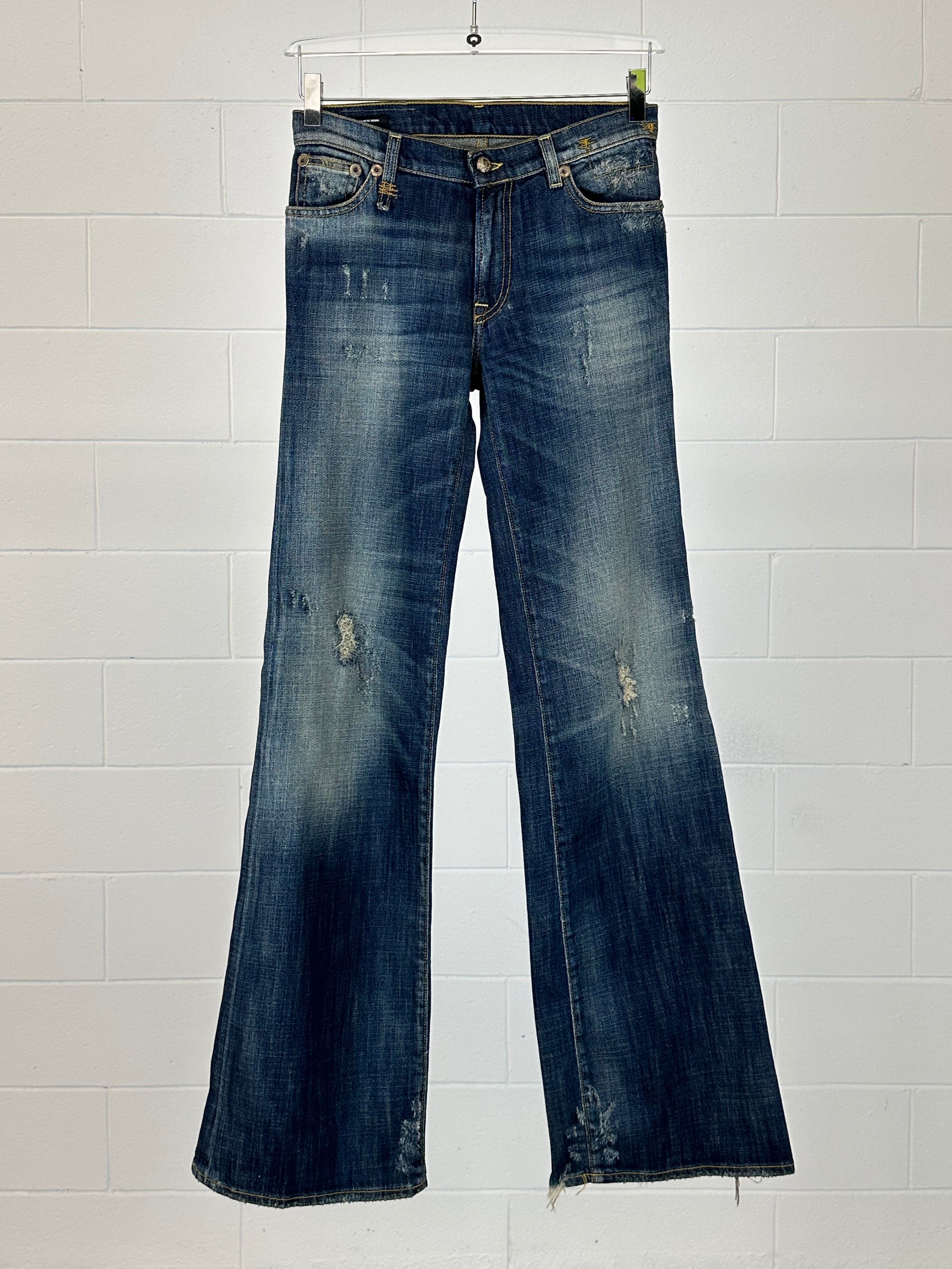 Flare Frayed Jeans