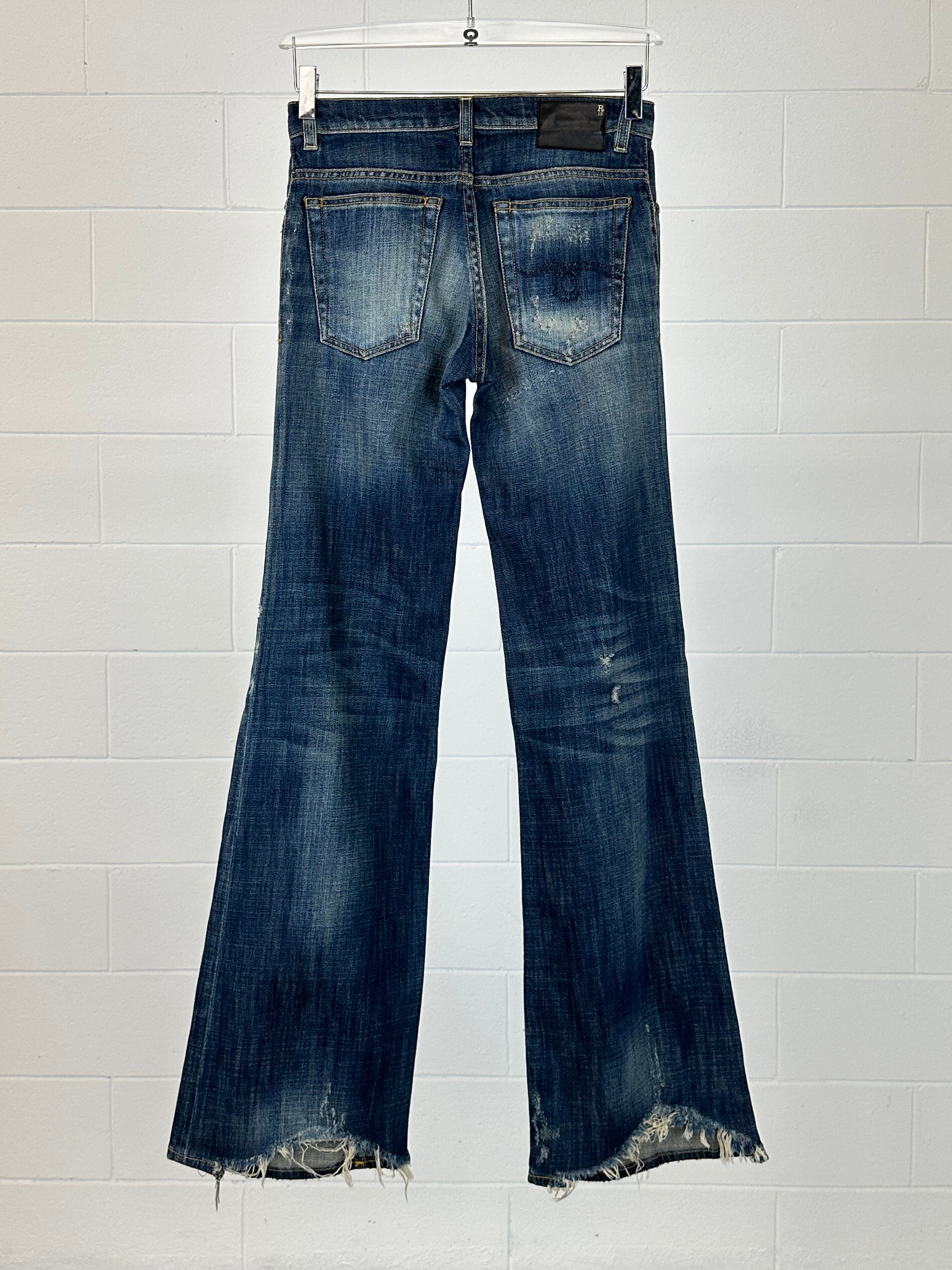 Flare Frayed Jeans