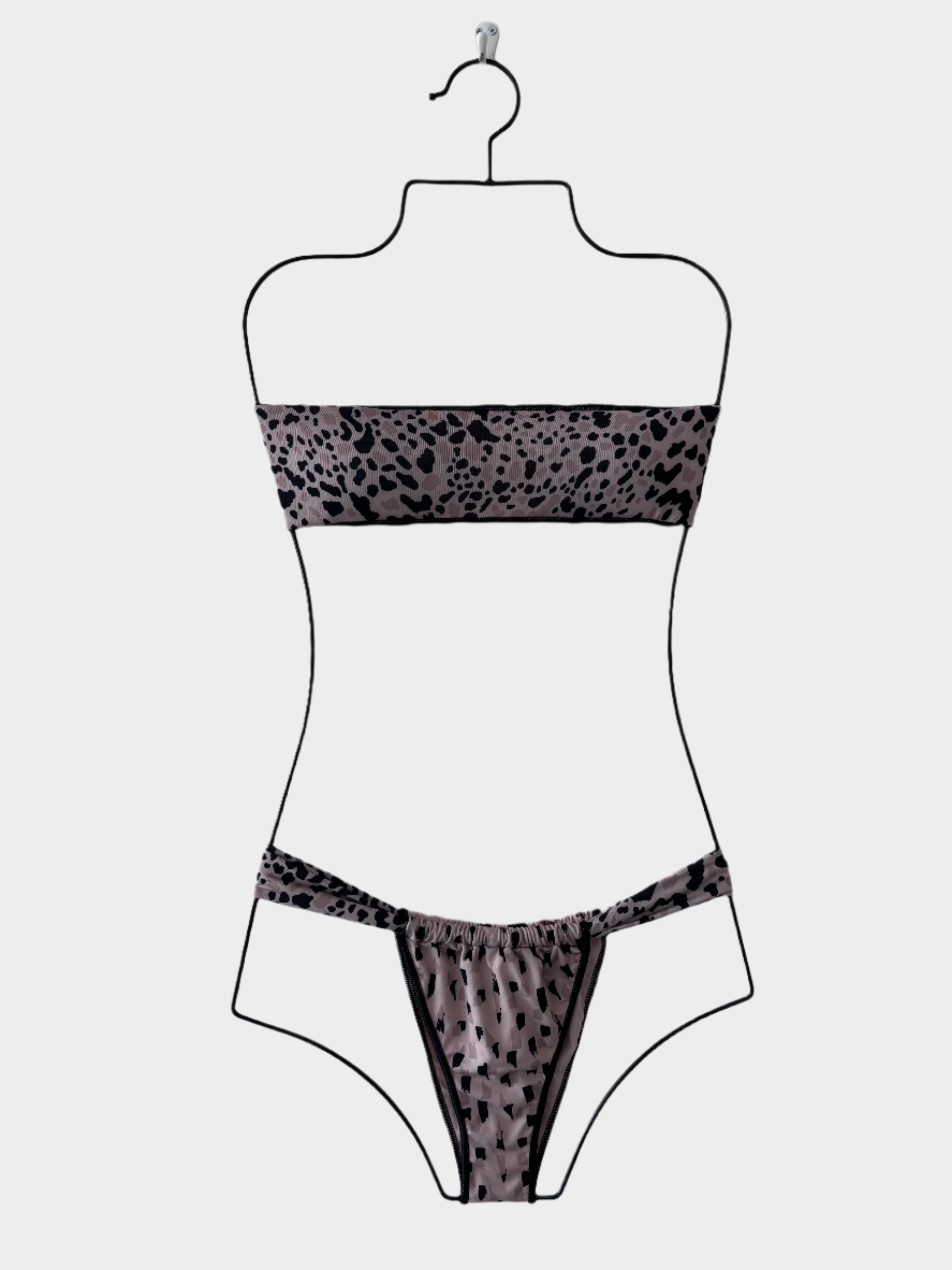 Animal Print Bandeau Bikini