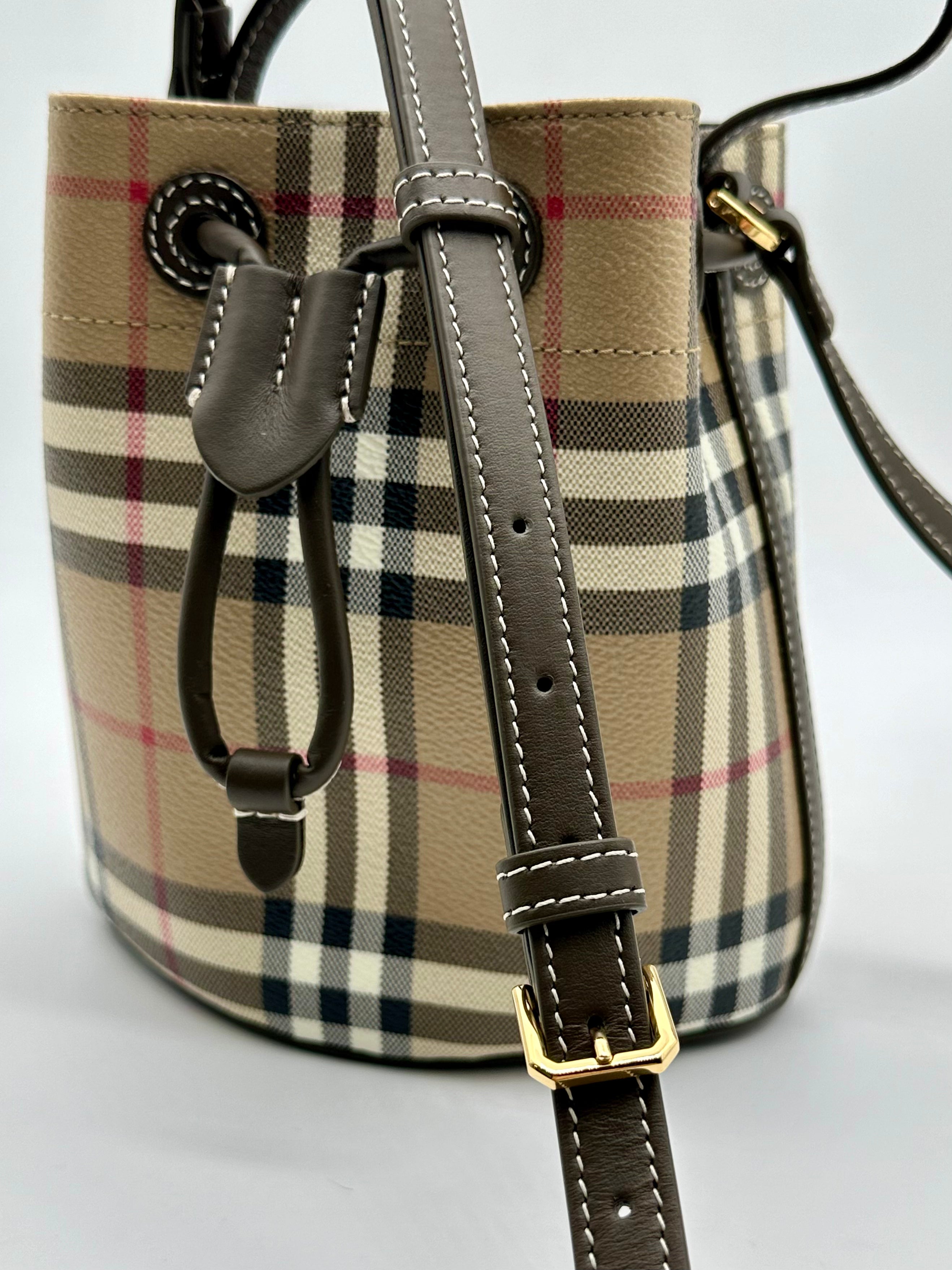 Mini Bucket Vintage Check Bag